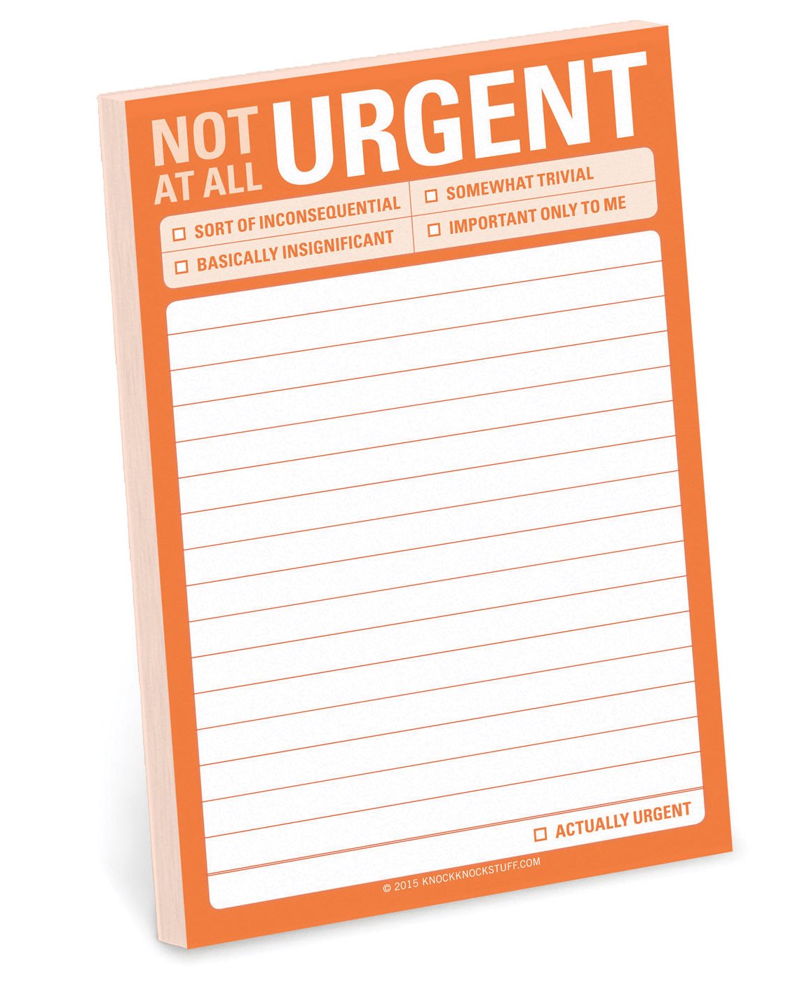Knock Knock Sticky Note Pad, Not at All Urgent (12536)