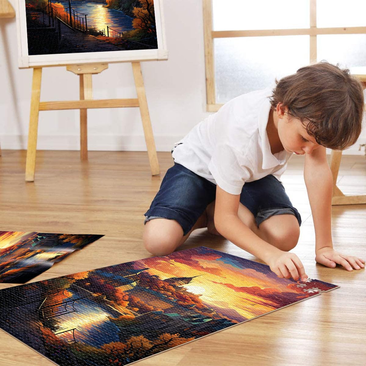 Puzzle per adulti, 2000 pezzi, vecchio Quebec, difficile e stimolante, 27,56 x 39,37 pollici, gioco educativo per compleanno, Natale