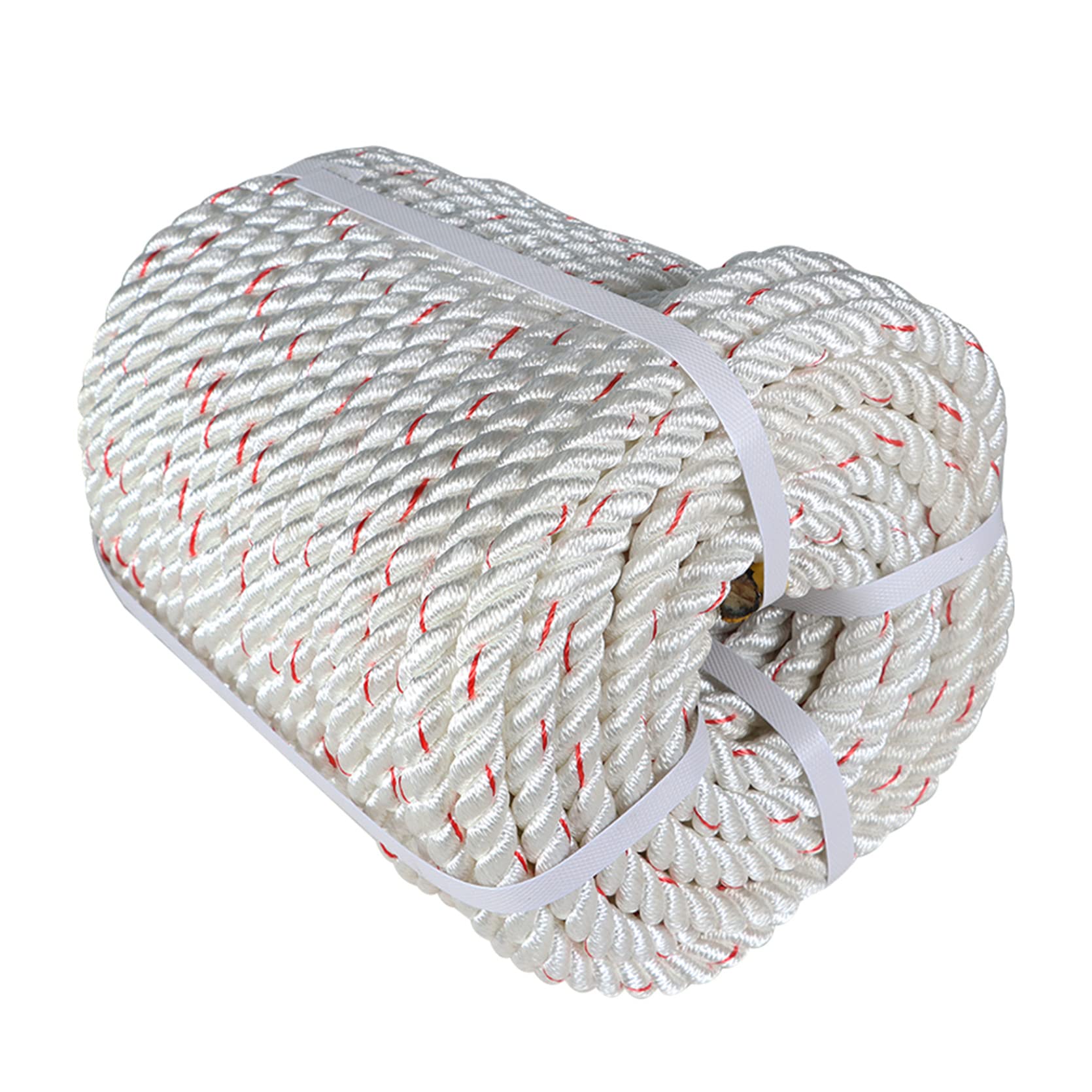 TINVHY 1/2Inch x 150FT Arborist Bull Rope, High Strength Double Braid Polyester Rope, Tree Rigging Line Utility Rope for Halyard, Sailboat Weathered Line, Tree Work, Camping, Swings, Tying Goods