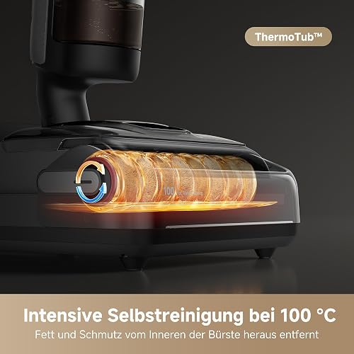 dreame H15 Pro Nass- und Trockensauger, GapFree AI DescendReach Roboterarm, dreifache Kantenabdeckung, 21.000 Pa Saugleistung, 0 Tangle, 100°C Bürstenwäsche, 5min 90°C Trocknung, 180° Lie-Flat - 4