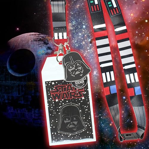 Miniatura 4 de Star Wars Darth Vader - Soporte para insignia de identificación con colgante de goma de 1.5 pulgadas