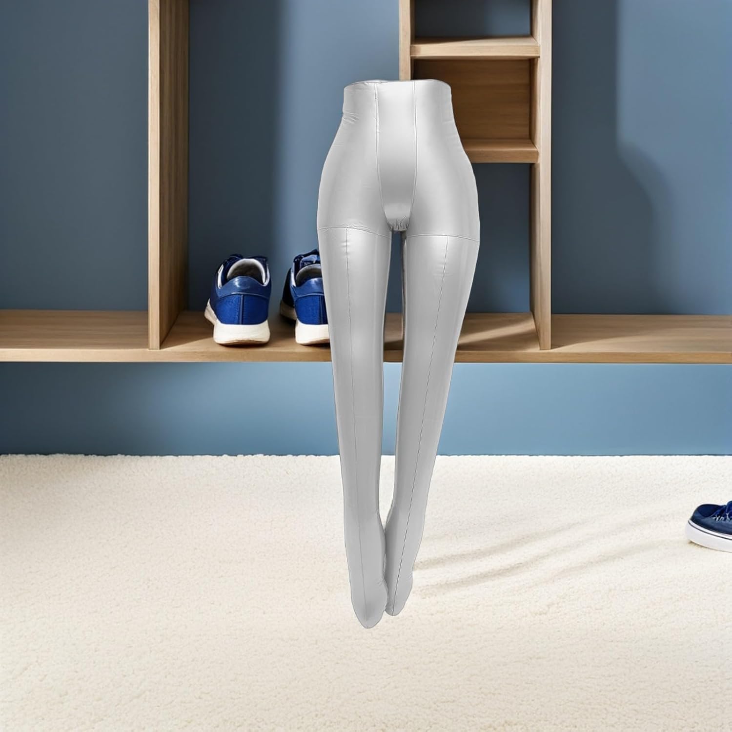 3pcs Inflatable Female Half Body Mannequin Torso Plastic Pants and Leggings Display Model for Clothing Photography and Retail