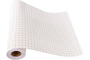 Cricut Vinyl Transfer Tape: 12" x 30ft Clear Transfer Tape with Red Alignment Grid