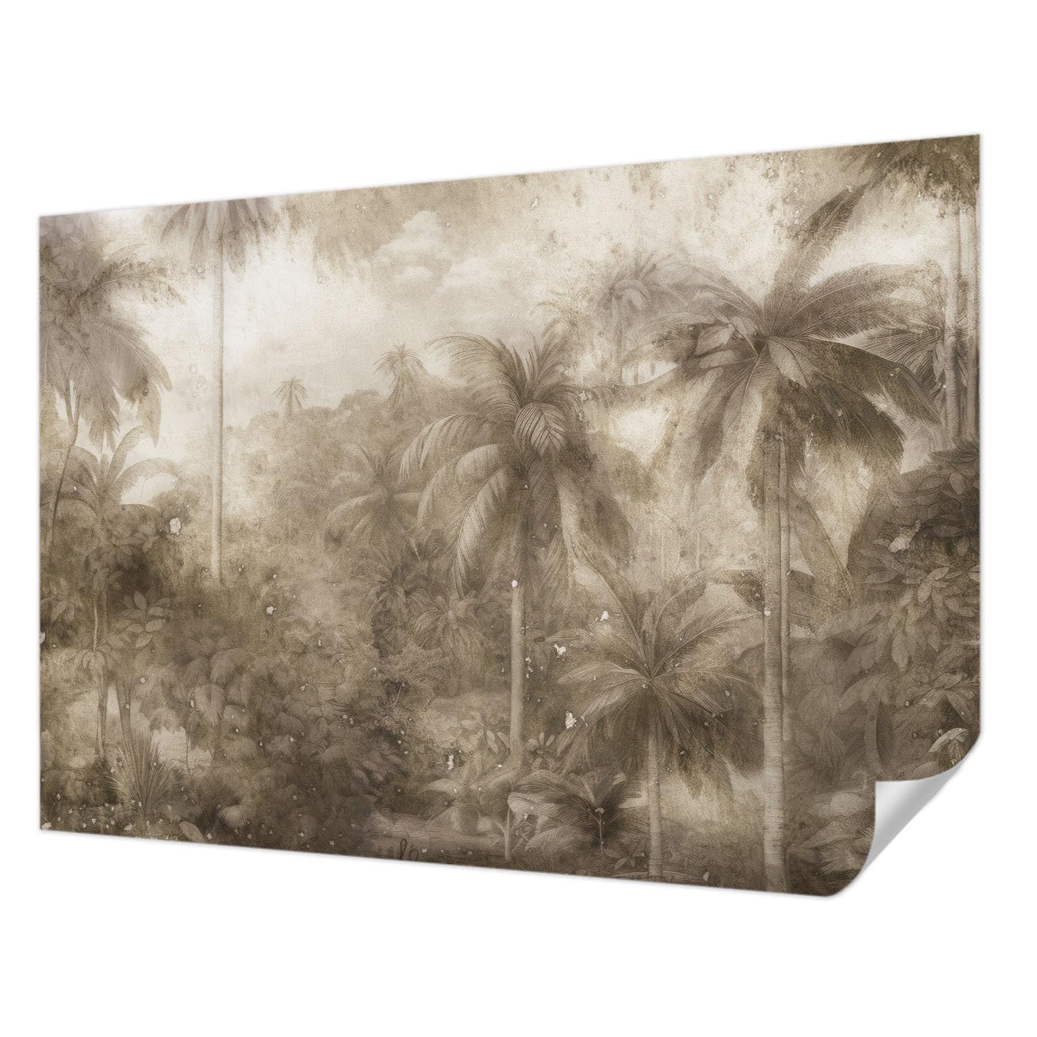 Paysage exotique en décor mural adhésif pour sublimer votre salon