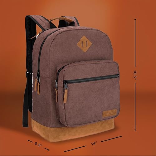 Miniatura 3 de Wrangler Yellowstone - Mochila resistente para viajes, resistente al agua, informal, para portátil, marrón (Brown Cord), Mochilas Daypack