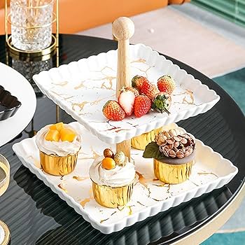 大理石のケーキスタンド Amazon｜ケーキスタンド 大理石二層ケーキスタンドパーティー
