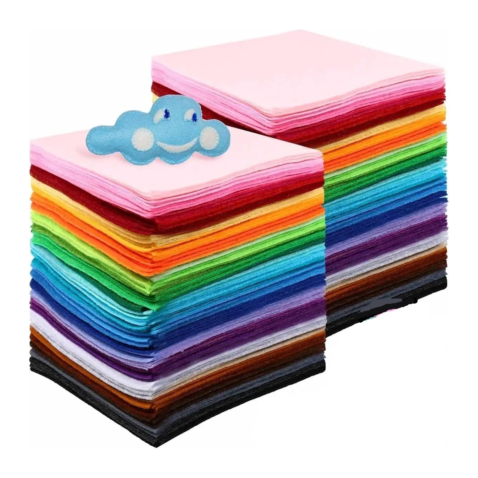 40 blocs de feutrine unie prédécoupés. Lavage à la main uniquement. Convient for les projets couture et bricolage Convient pour la décoration et l'artisanat(15cmX20cm)