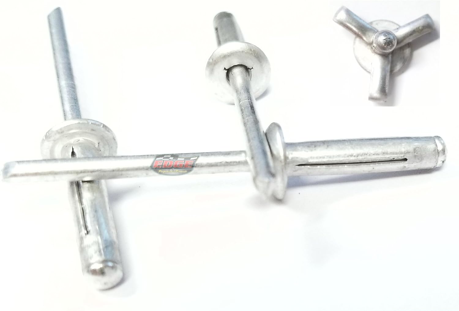 Grey Exploding Pop Rivets 3/16" Tri-Fold Small Aluminum Head Steel Mandrel .040 - .354 Grip Range Fastener
