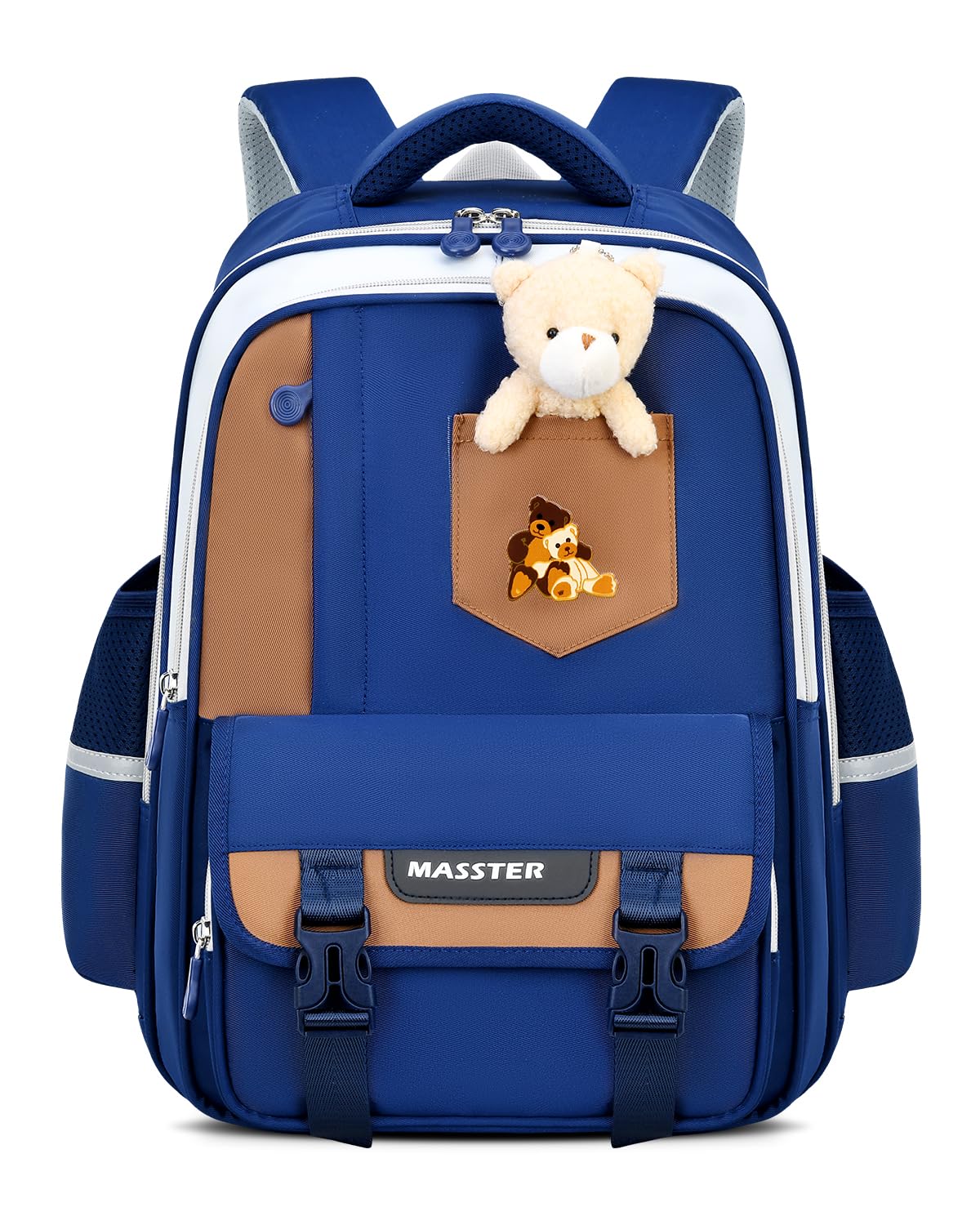 Amythe Zaino Scuola Elementare Bambino 6-10 Anni – Zaino Bambini Leggero (600g) Ergonomico con Fasce Riflettenti – Impermeabile per la Scuola, i Viaggi e il Quotidiano - Blu