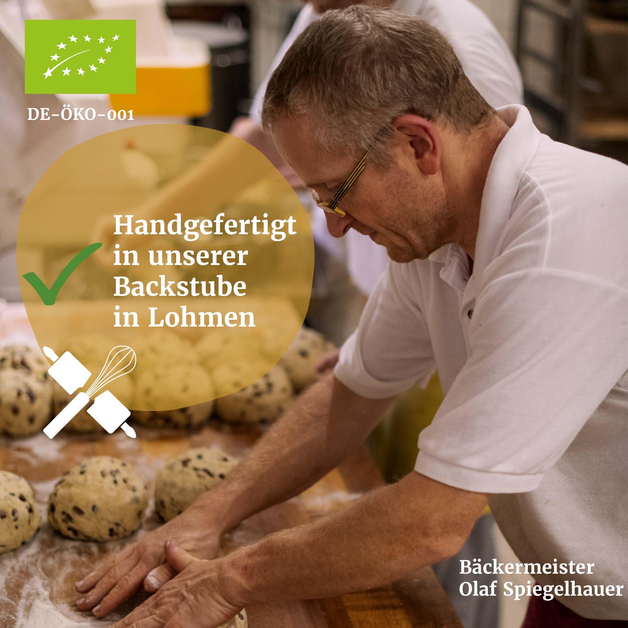 Bäckerei Spiegelhauer Christstollen Bio Stollen 1 kg aus Sachsen Stollen im Präsentkarton ohne Palmöl Stolle