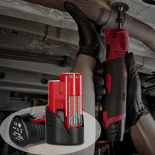 Miniatura 8 de JYJZPB Paquete de 2 baterías de repuesto de 3.0Ah para batería Milwaukee M-12 48-11-2420 12V batería de iones de litio para chaqueta térmica