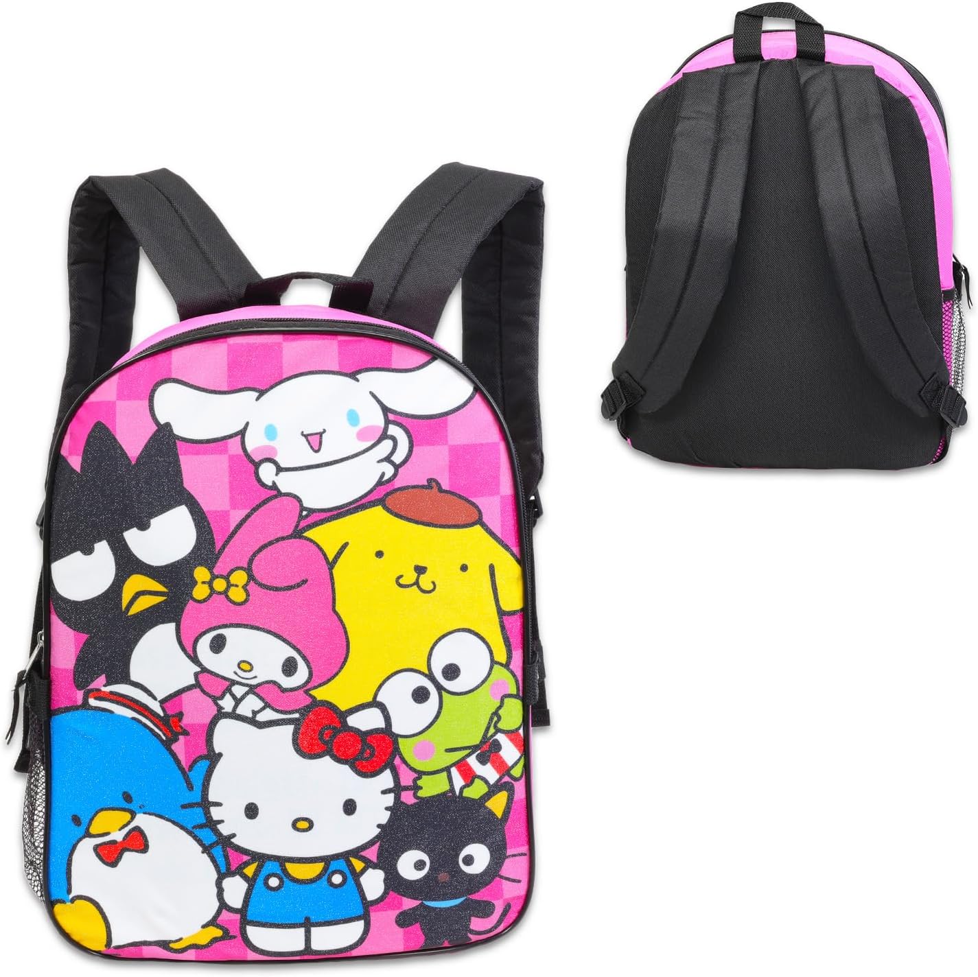 Sanrio Backpack with Lunch Bag Featuring Hello Kitty, My Melody, Keroppi - Bundle with 16” Hello Kitty and Friends Backpack, Lunch Box, Water Bottle, Tattoos, More | Sanrio School Bag Set - Image 4