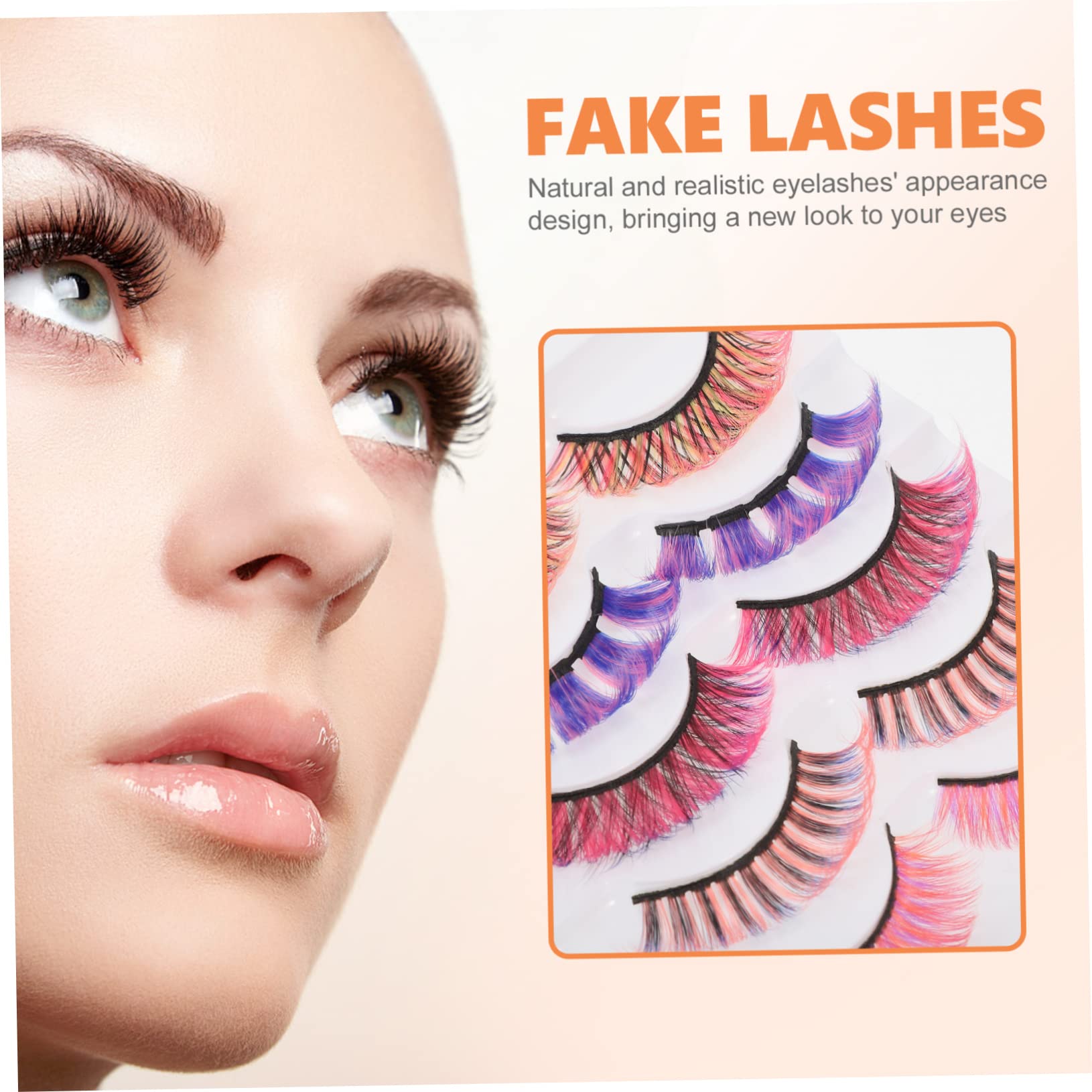 Housoutil Pestañas Postizas De Extensiones Reutilizables Para Maquillaje Diseño Curvado Natural y Cómodo De Pestañas Falsas Para Look Deslumbrante