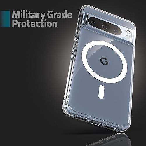 Miniatura 4 de ENCASED Funda magnética diseñada para Google Pixel 8 Pro, compatible con carga MagSafe y accesorios (transparente)