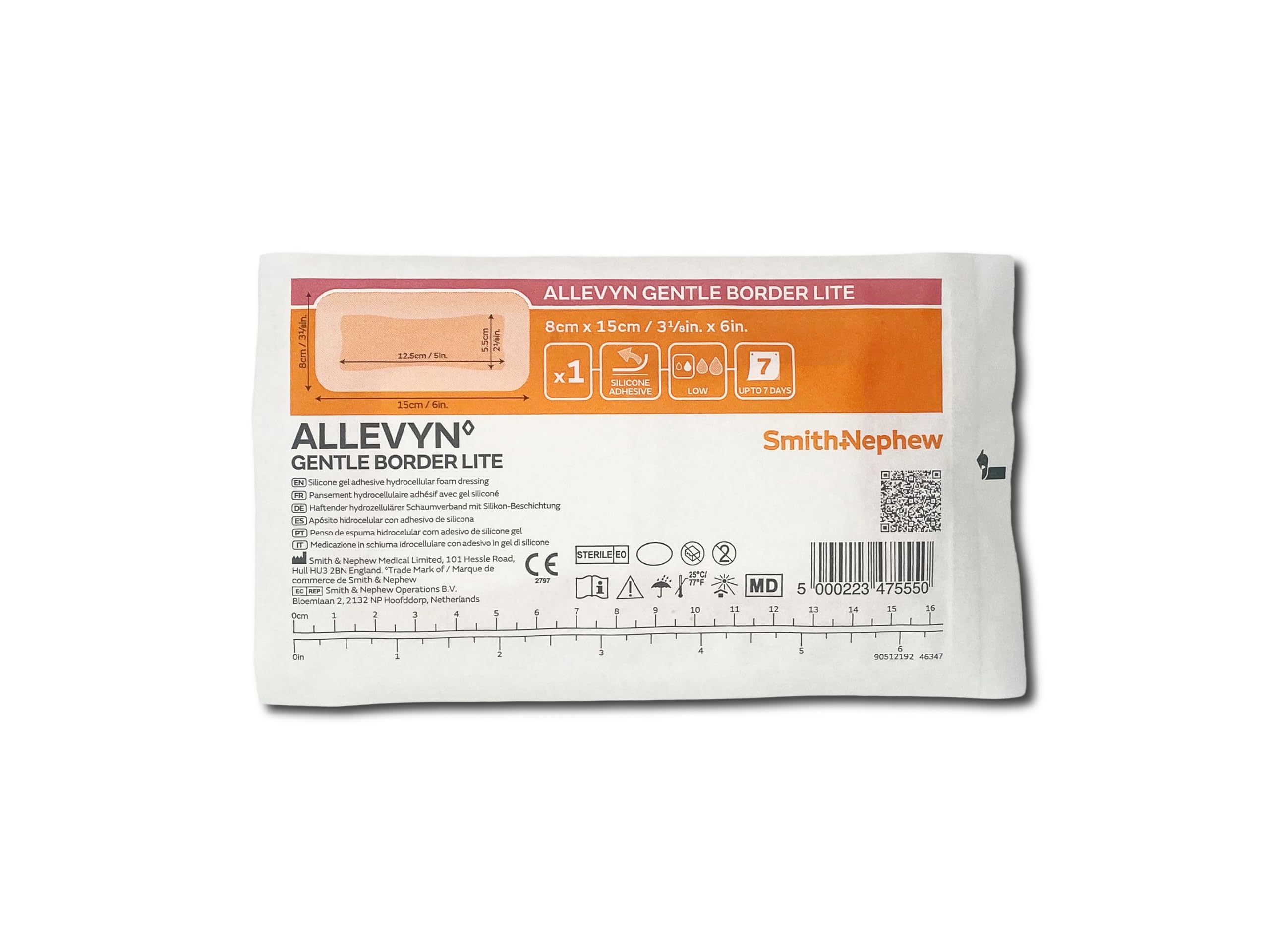 Allevyn Gentle Border Lite 8x15cm, Schaumverband (10-pack)