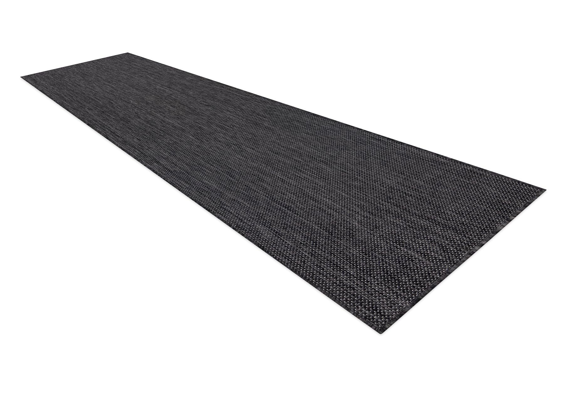 Dywan, chodnik SISAL SION A5165A melanż, płaski, tkany czarny, 60 x 300 cm