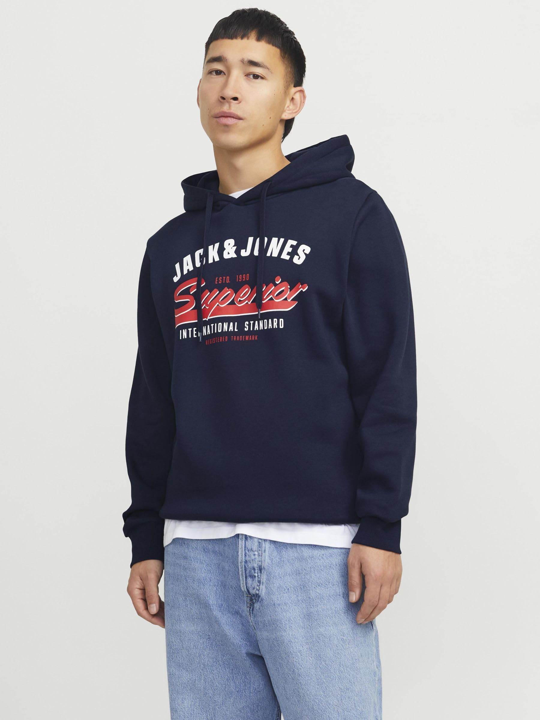 Jack & Jones Jjelogo Noos Sweat À Capuche À 2 Col 24/25 Sweatshirt à Capuche Homme (Lot de 1)