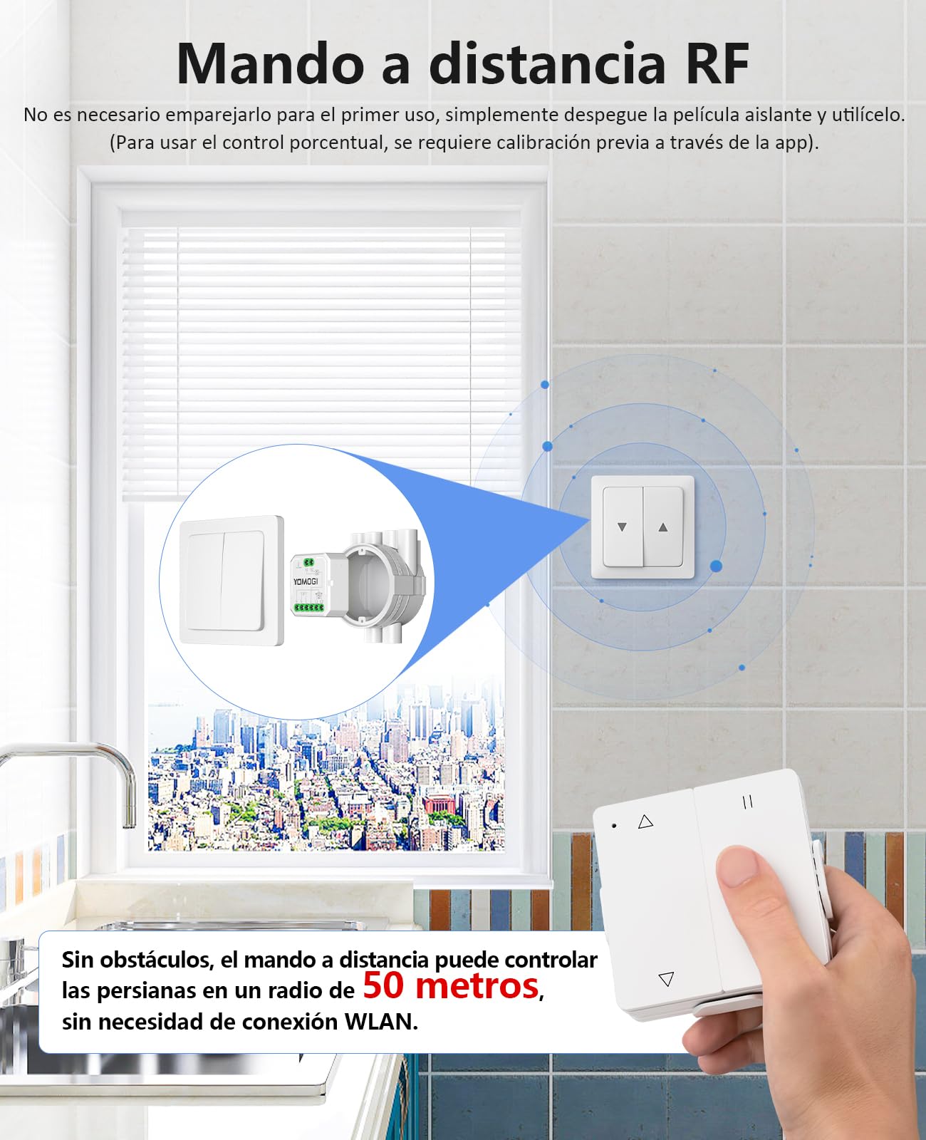 4 Pack Módulo Persiana Conectada con Mando a Distancia RF