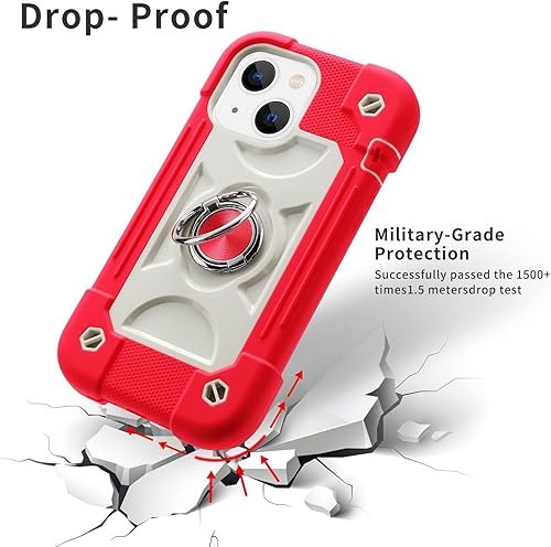 Miniatura 8 de MARKILL Funda compatible con iPhone 13 MiniiPhone 12 Mini de 5.4 pulgadas con soporte de anillo integrado, protección contra caídas de grado