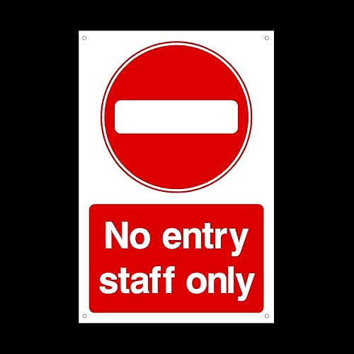 No Entry Staff Only Plastic Sign
