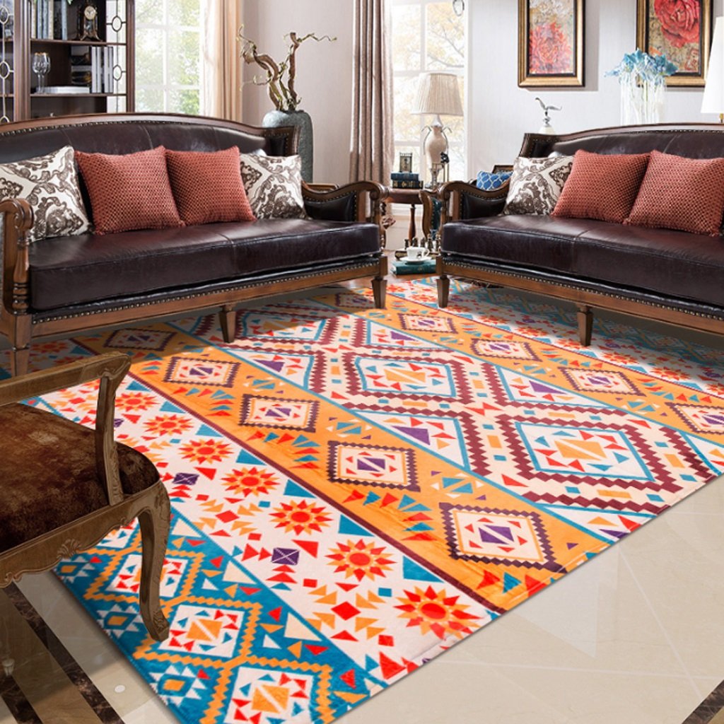 Tapis antidérapant doux pour chambre lit et grand salon