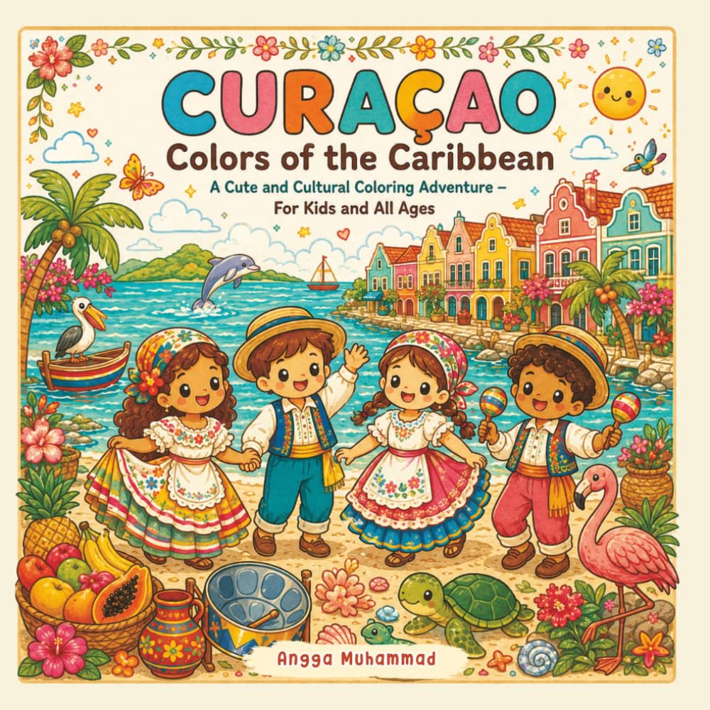CURAÇAO – Colors of the Caribbean: A Cute and Cultural Coloring Adventure Through Tropical Nature, Colorful Waterfronts, Caribbean Wildlife, Coral ... Wonders of Curaçao — For Kids and All Ages