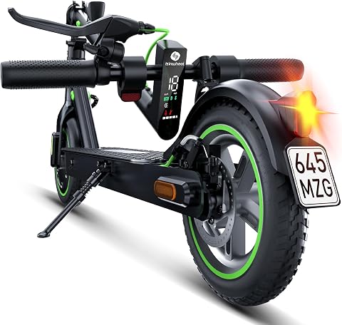 E E-Scooter mit Straßenzulassung, 8,5 Zoll Elektroroller Max 30KM Reichweite, App, LED-Anzeige, E Roller bis 120kg Tragkraft, Faltbarer Elektroscooter Erwachsene für Pendlerverkehr