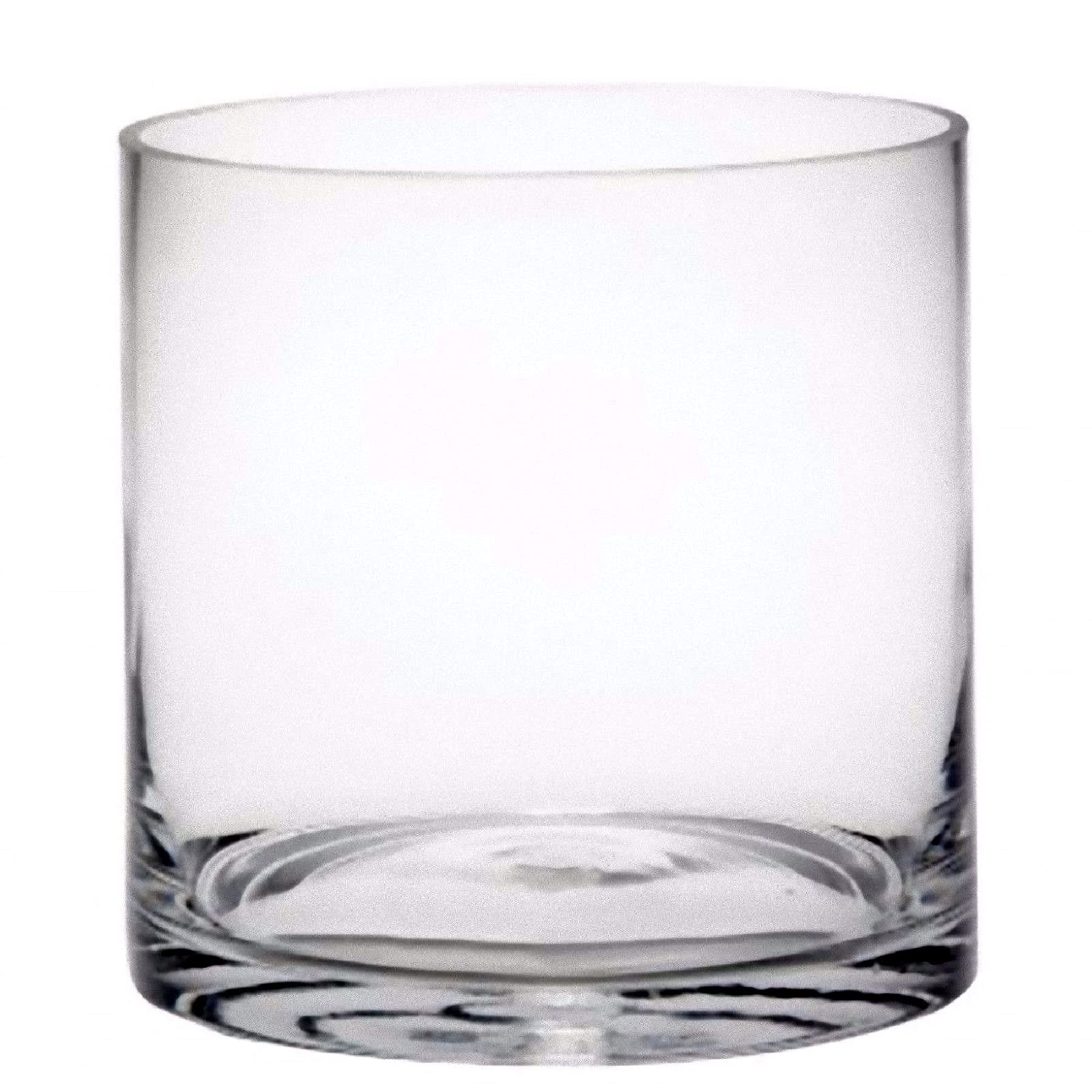 Floralcraft 20cm x 20cm x 20cm Crystal Clear Glass Vase for Flowers, Decorative Tall Plant Bud Container Cylindrical Flower Vase for Home Office Wedding Table Centerpiece