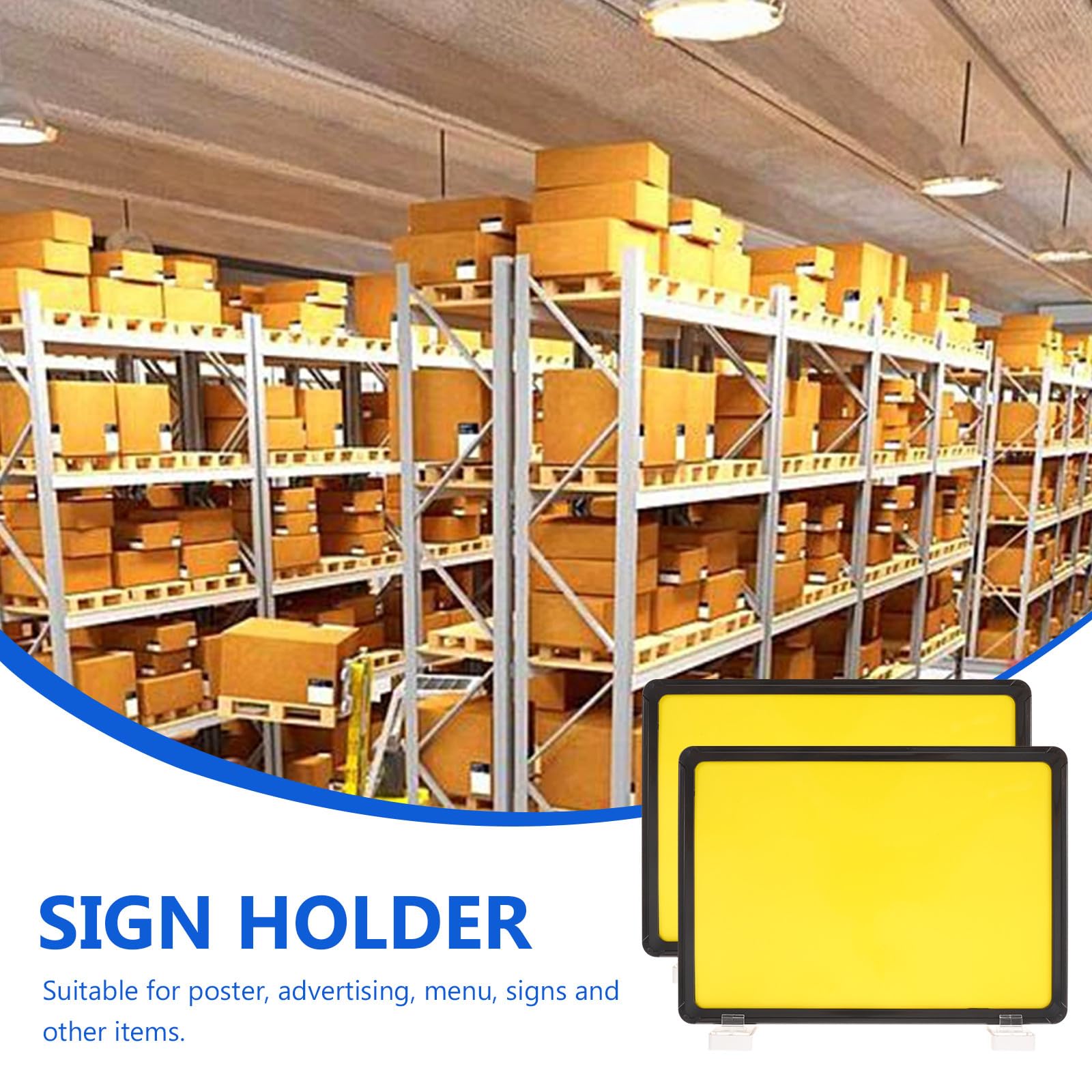 Porta Etichette Magnetiche Giallo 2 Pezzi Abs per Scaffale