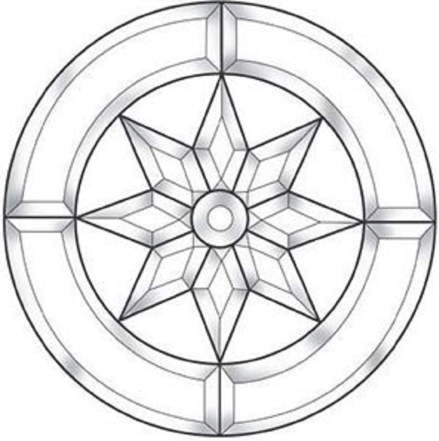 Stained Glass Supplies Large Folk Art Clear Glass Bevel