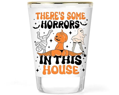 Halloween Shot Glass Halloween Party Favors Halloween Party Shot Glasses Horrors in this House Halloween Gift Halloween Barware