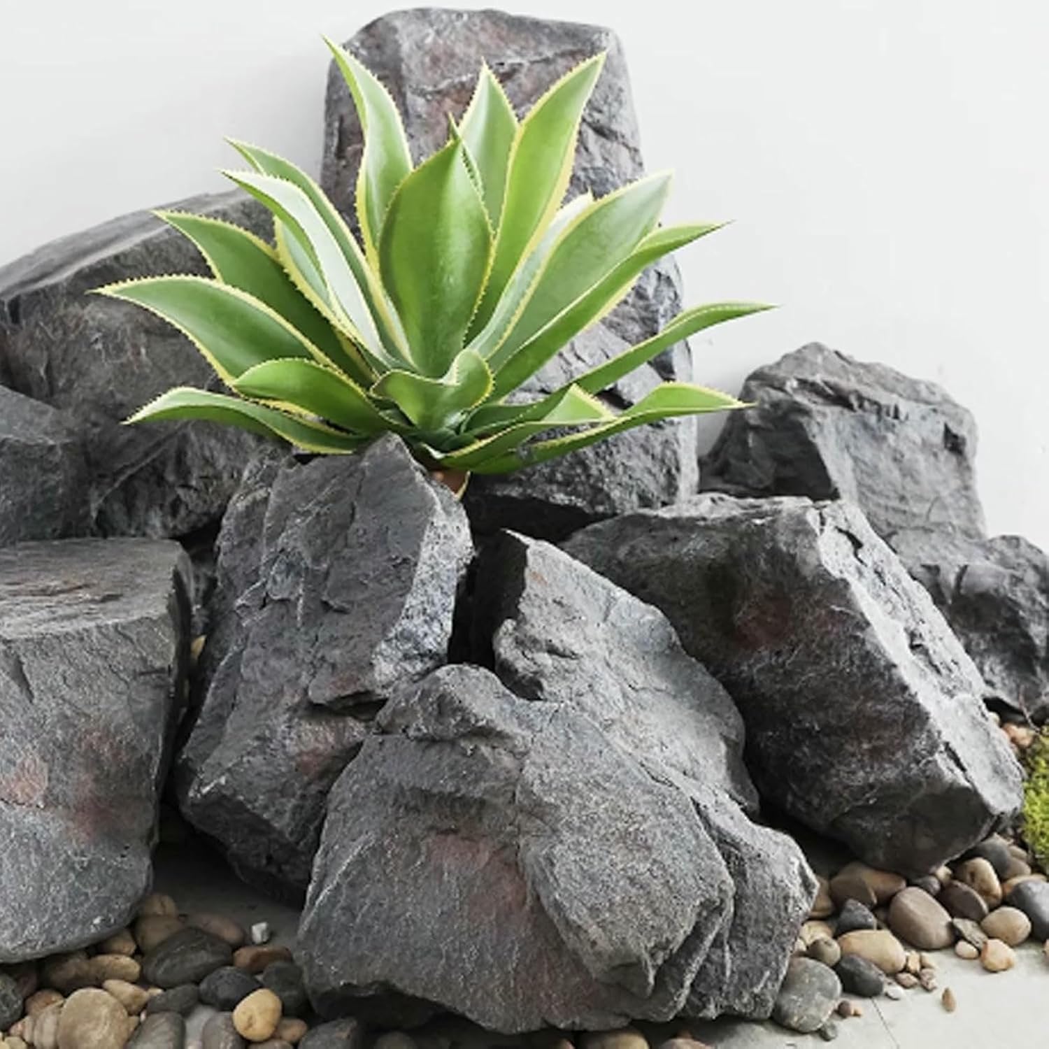 Rock Cover for Yard, Landscape Rocks Fake Rock, PU Foam Artificial Landscape Boulder, Non-Hollow Outdoor Faux Rock for Landscaping Lawns and Gardens
