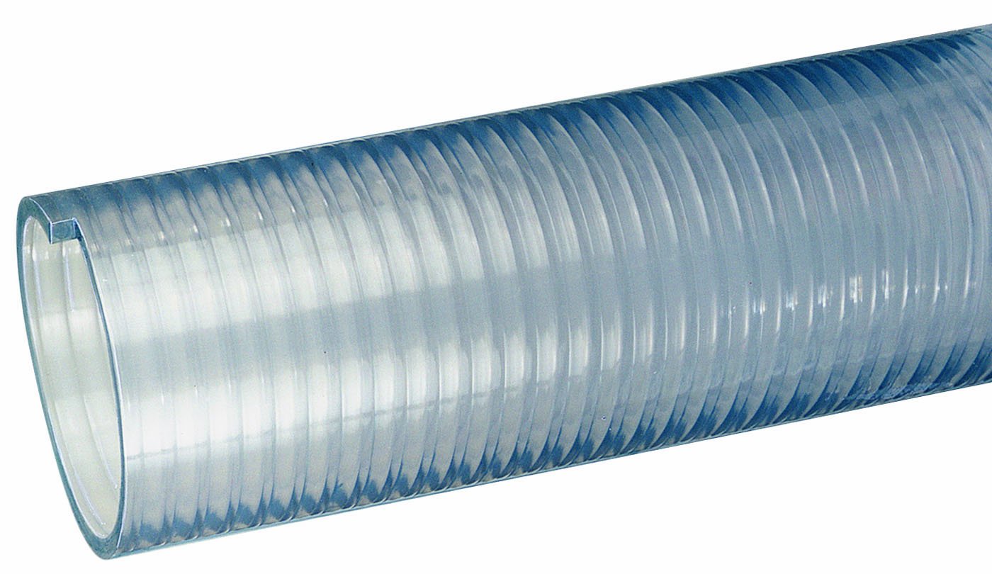 Tigerflex FT Series Heavy Duty Food Grade PVC Suction Hose, 115 PSI Max Pressure, 3/4 inches ID, 100 feet Length