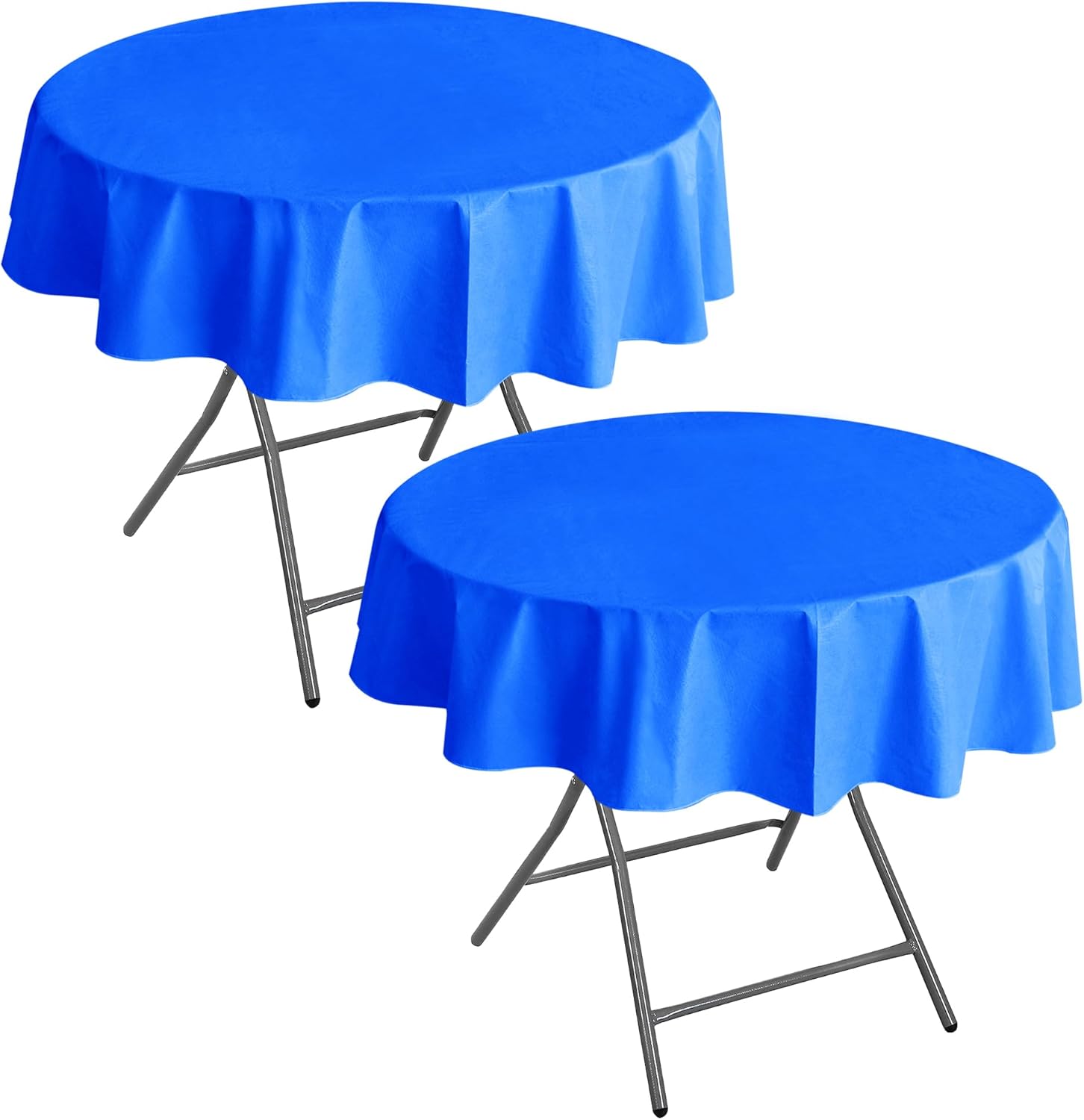 Nasitos 2 Pack Round Vinyl Tablecloth 60 InchVinyl Plastic