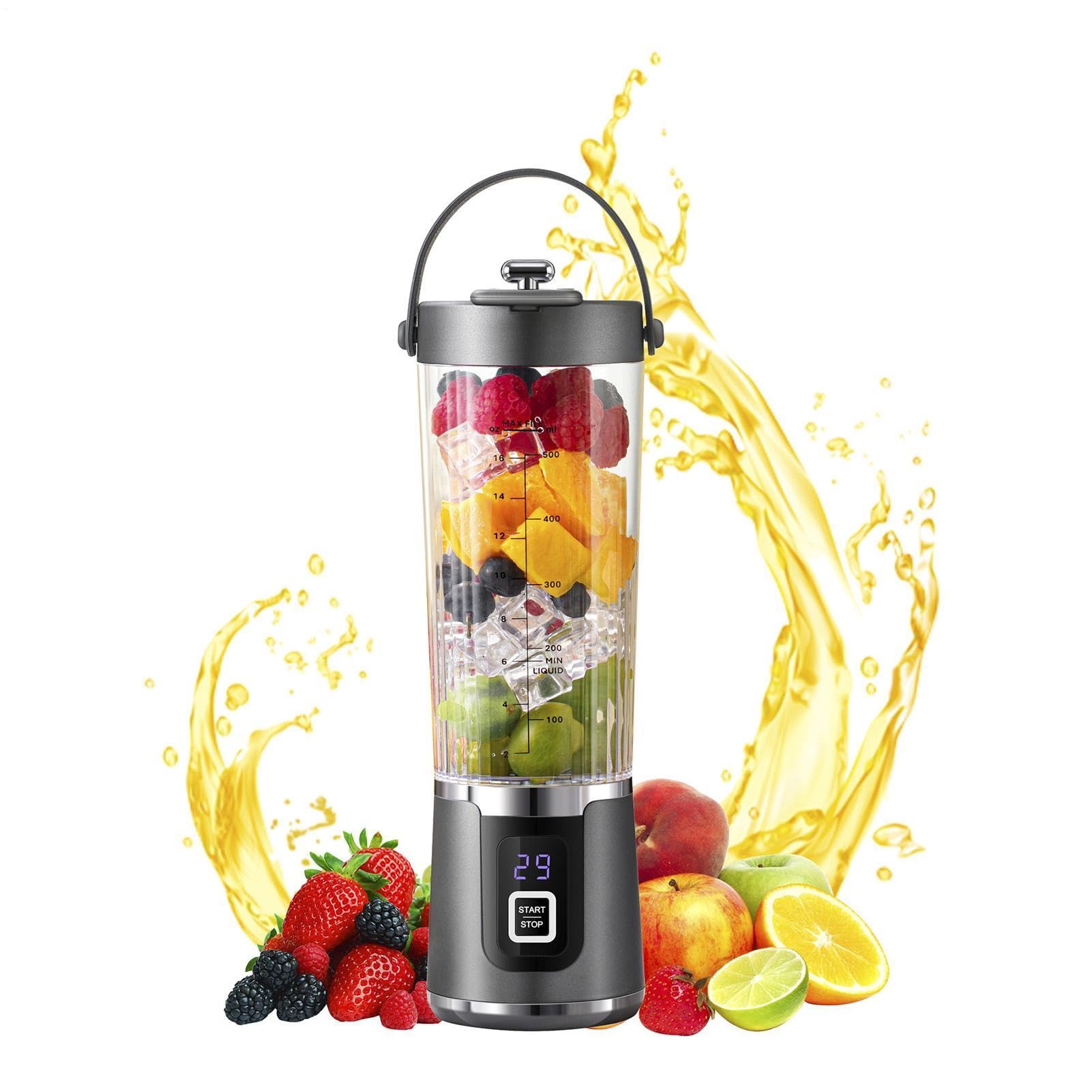 Persönlicher Mixer Kompakter USB-wiederaufladbarer Fruchtentsafter | Tragbarer Entsafter Mixer Für Shakes Saft Kaffee Getränke Speisen Reisen Küche Outdoor Picknick Camping Tisch und