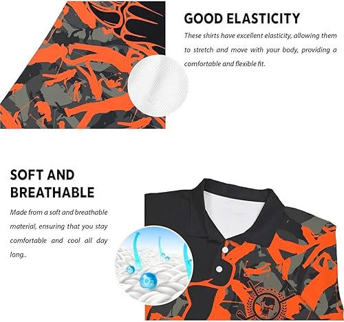 Miniatura 4 de El mejor polo de golf para hombres, polo de golf Love de manga corta, hermoso polo de golf para golfistas