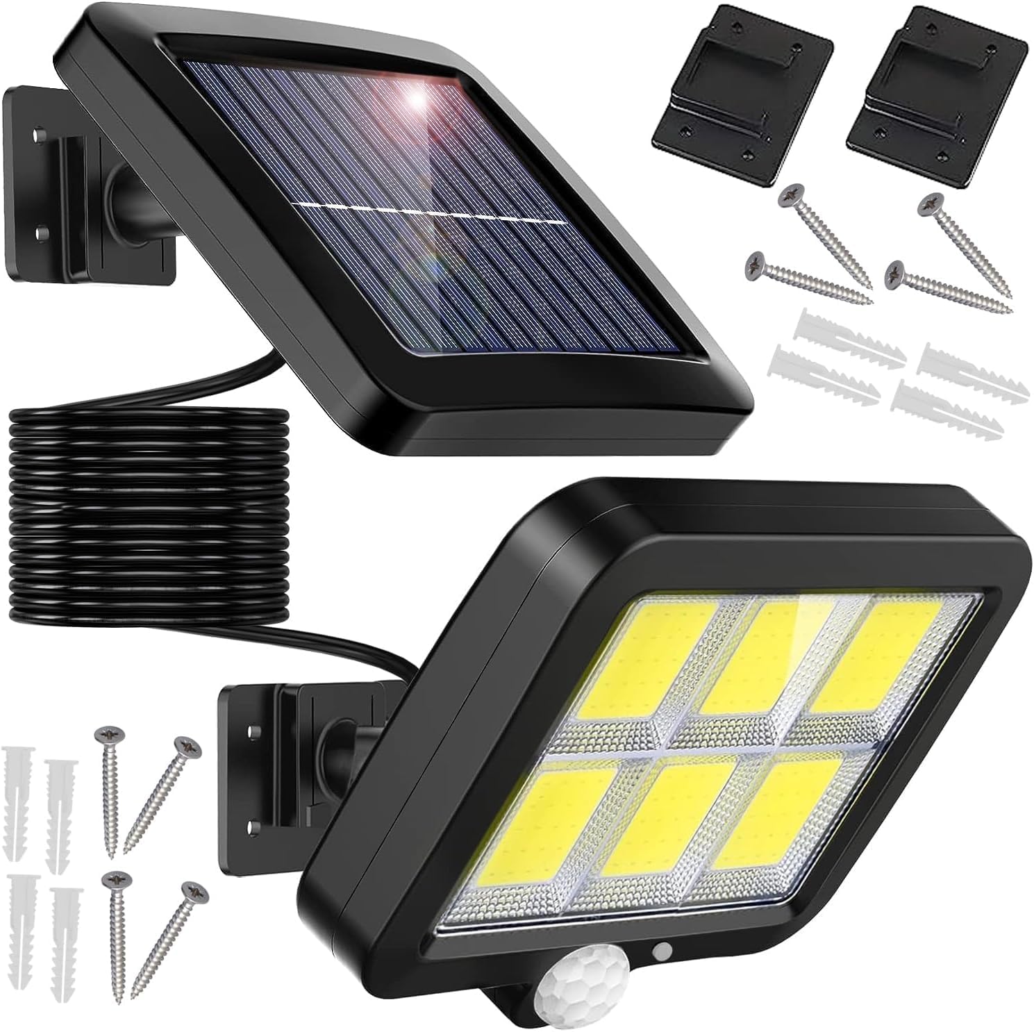 Applique murale solaire - SALUTUYA - Réverbère solaire 48 LED