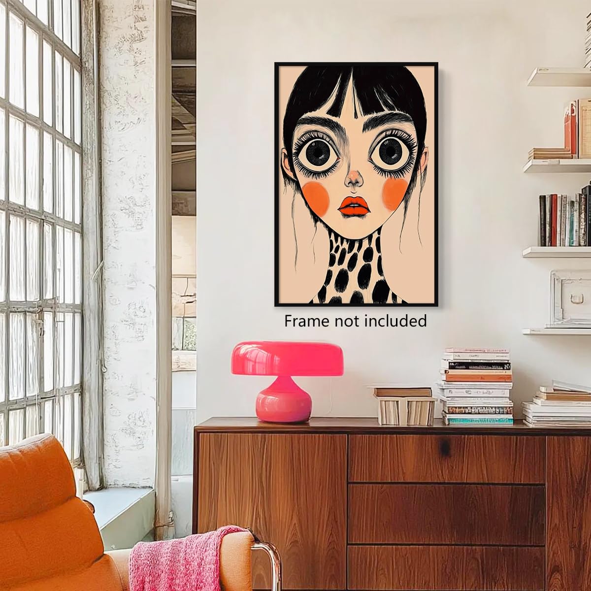 Amazon.com: Surreal Woman Canvas Wall Art, Cool Nearsighted Girl