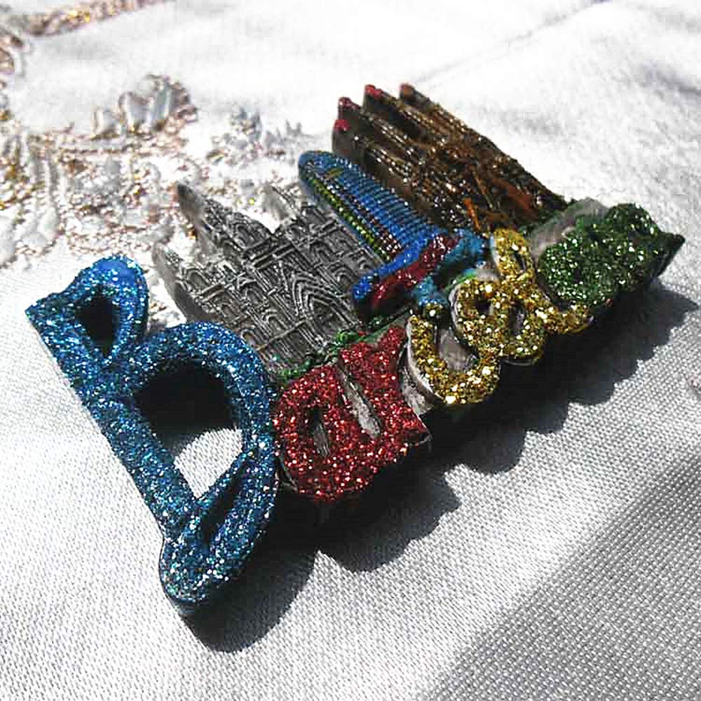 Barcellona Spagna Mosaico Barcellona Magnete Frigo Frigorifero Magnete Decorazione Sticker Souvenir Resina Artigianato Lavagna