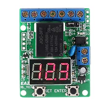 Muskan Enterprises -ME ME- Ts1.2 Time Relay Controller Relay Module Relay-Operated Controller Time Relay Module DC24V 0.1~999 Timing |