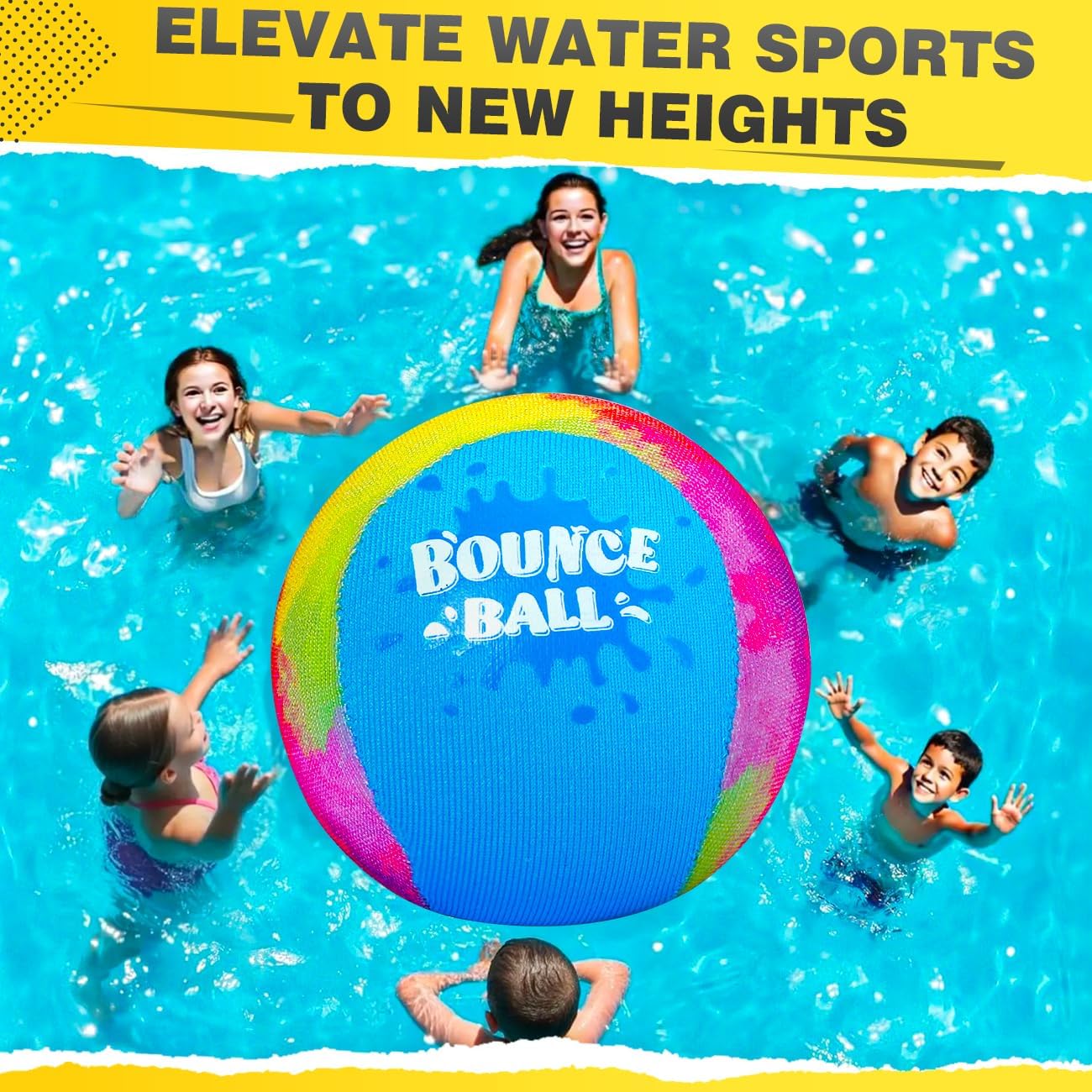 Bambilo Water Skipping Ball | 2-Pack Bounce Balls | Water Bouncing Beach Balls & Grip Ball | Pool Toys for Kids Age 5-8-12 | Great Summer Water Toy for Beach Swimming Pool River Lake