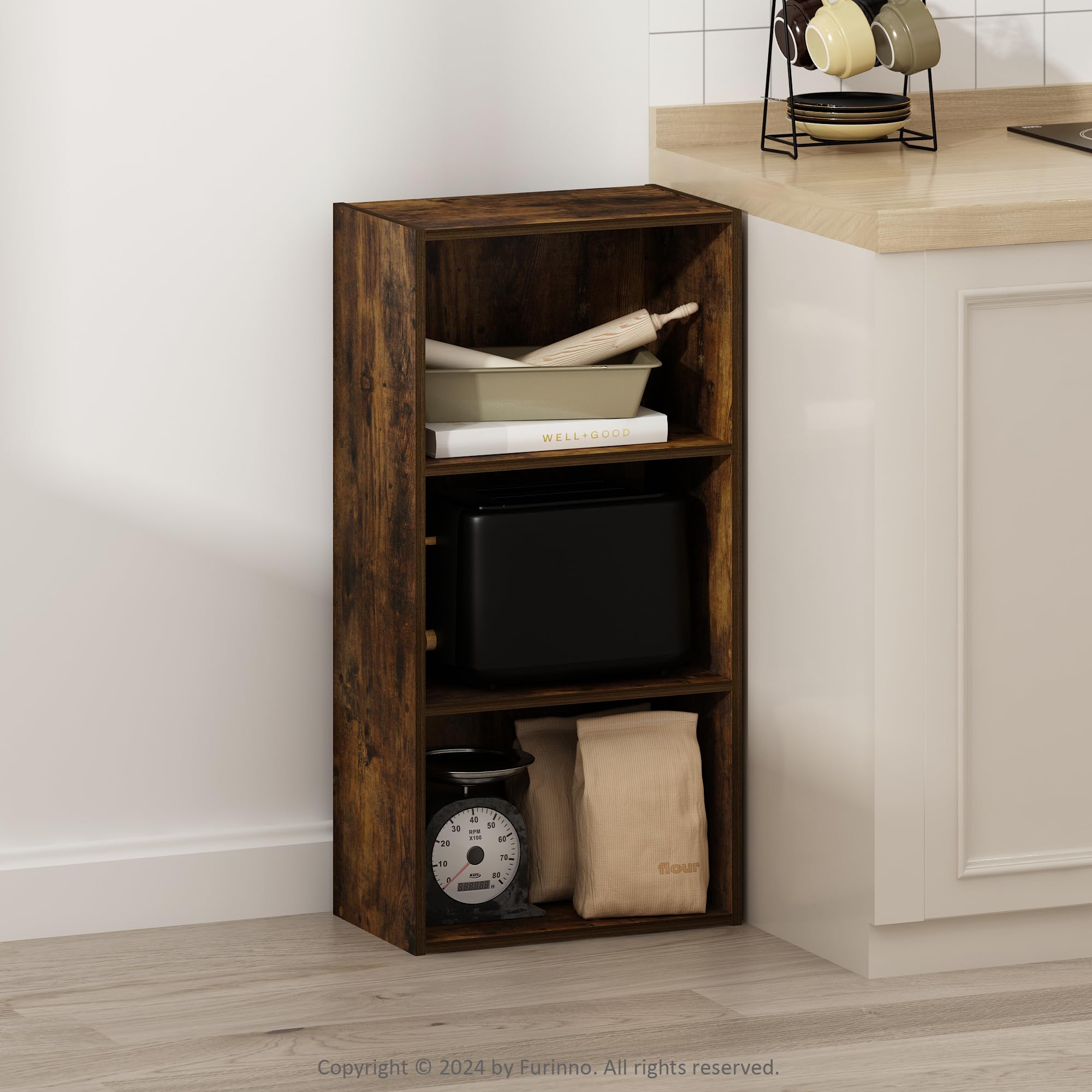 Furinno Luder 3-stufiges Bücherregal mit offenem Regal – Bild 2
