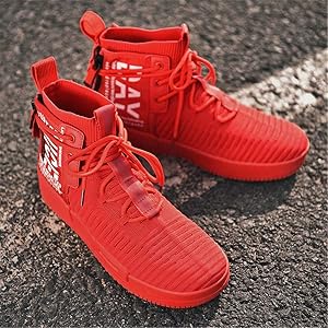 Scarpe Sportive Uomo Con Zip E Lacci | Sneakers Alte Traspiranti Per Corsa E Tempo Libero - Foto 2