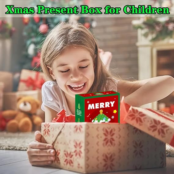 Christmas Tree Building Blocks Set Compatible with Lego Advent Calendar 2026 Stacking New Toys Holiday Present Box New Year Xmas Gifts for Kids for Boys & Girls and Adults