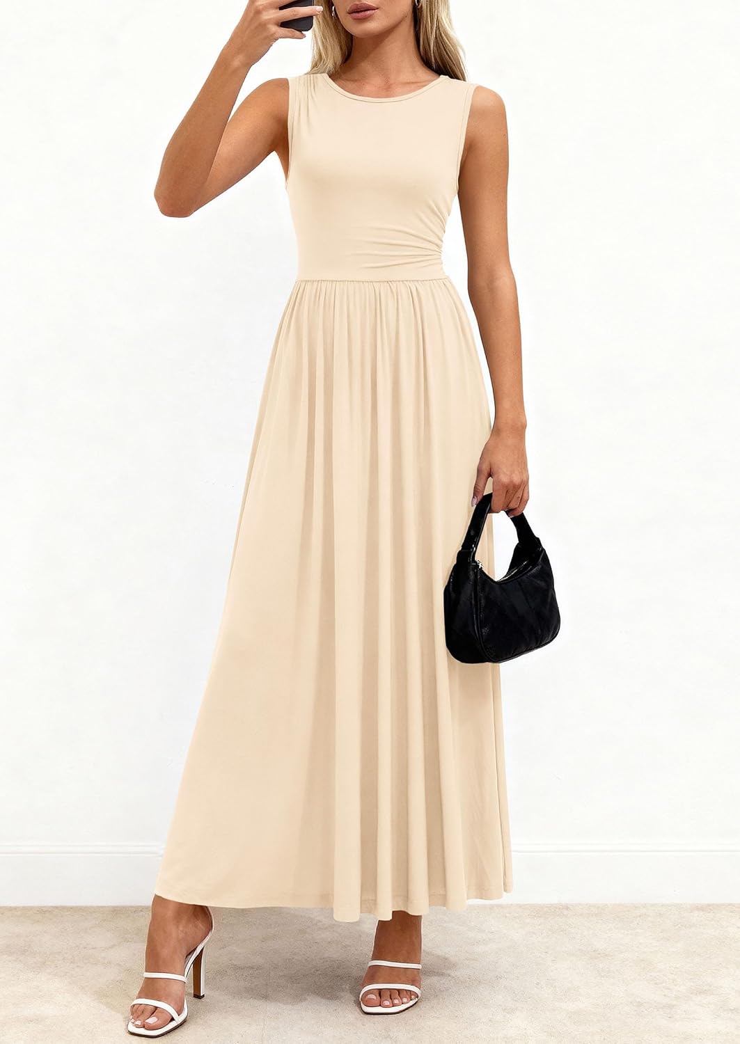 PRETTYGARDEN Summer Maxi Dresses for Women 2026 Sleeveless A Line Flowy Long Casual Sundress Wedding Guest Fashion Clothing - Image 3