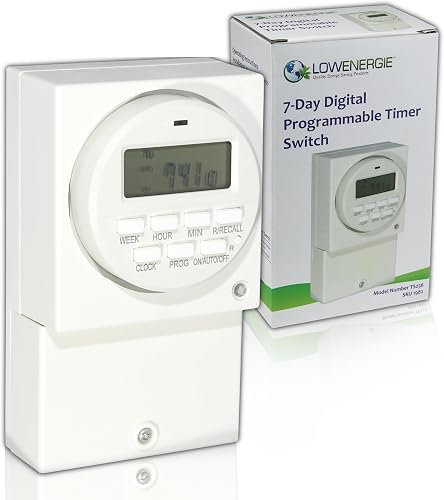 Lowenergie 7-day digital programmable immersion heater timer switch