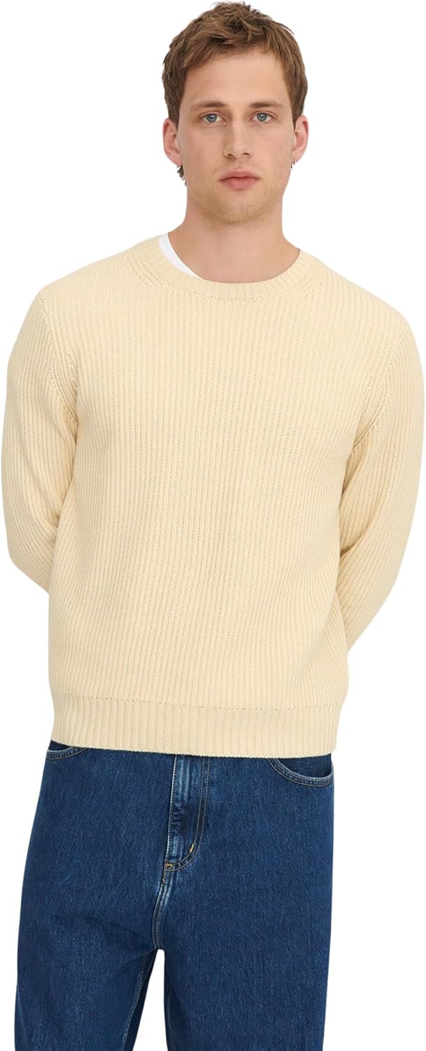 Organic Basics Men's Soft Knit Chunky Crewneck Sweater