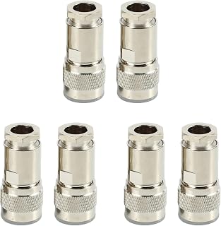 Huuog 6 Pcs N Type Male Clamp RG8 LMR400 RG165 RG213 7D-FB RF Coaxial Connector