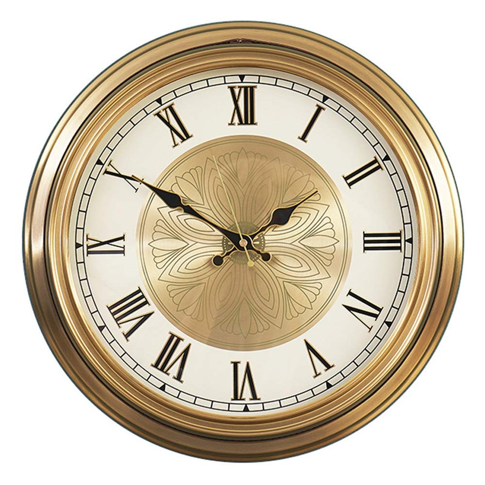 KRXSOBNV wall clock, European Modern Creative Home Living Room Wall Clock Hanging Table American Retro Atmosphere