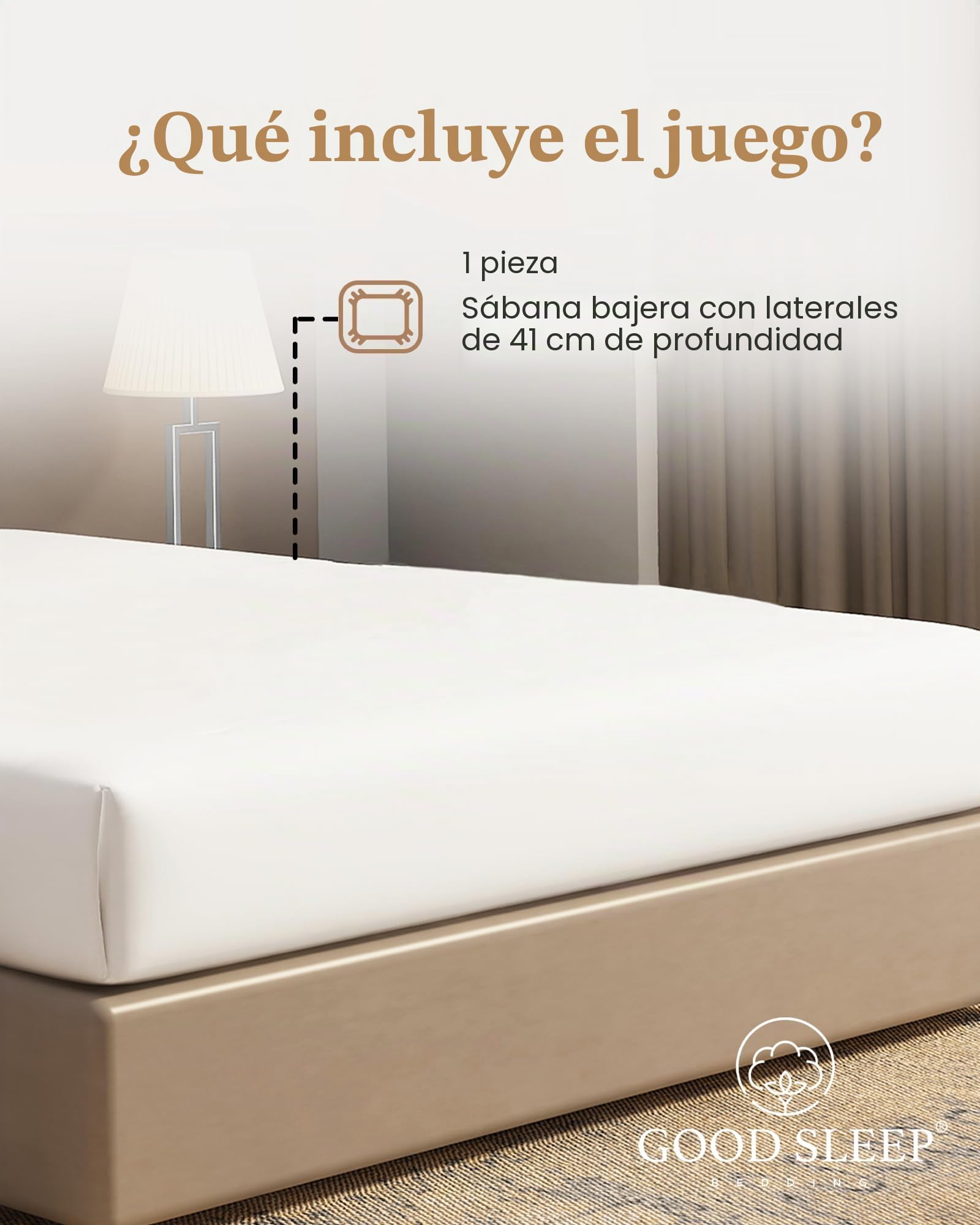 Sábana bajera ajustable de 1000 hilos, 100 % algodón egipcio, tejido de satén de algodón egipcio – se adapta a colchones de hasta 45.7 cm de profundidad, color blanco, 1 pieza sábana bajera ajustable